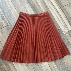 Mystree Brown A-Line Pleated Skirt for Work